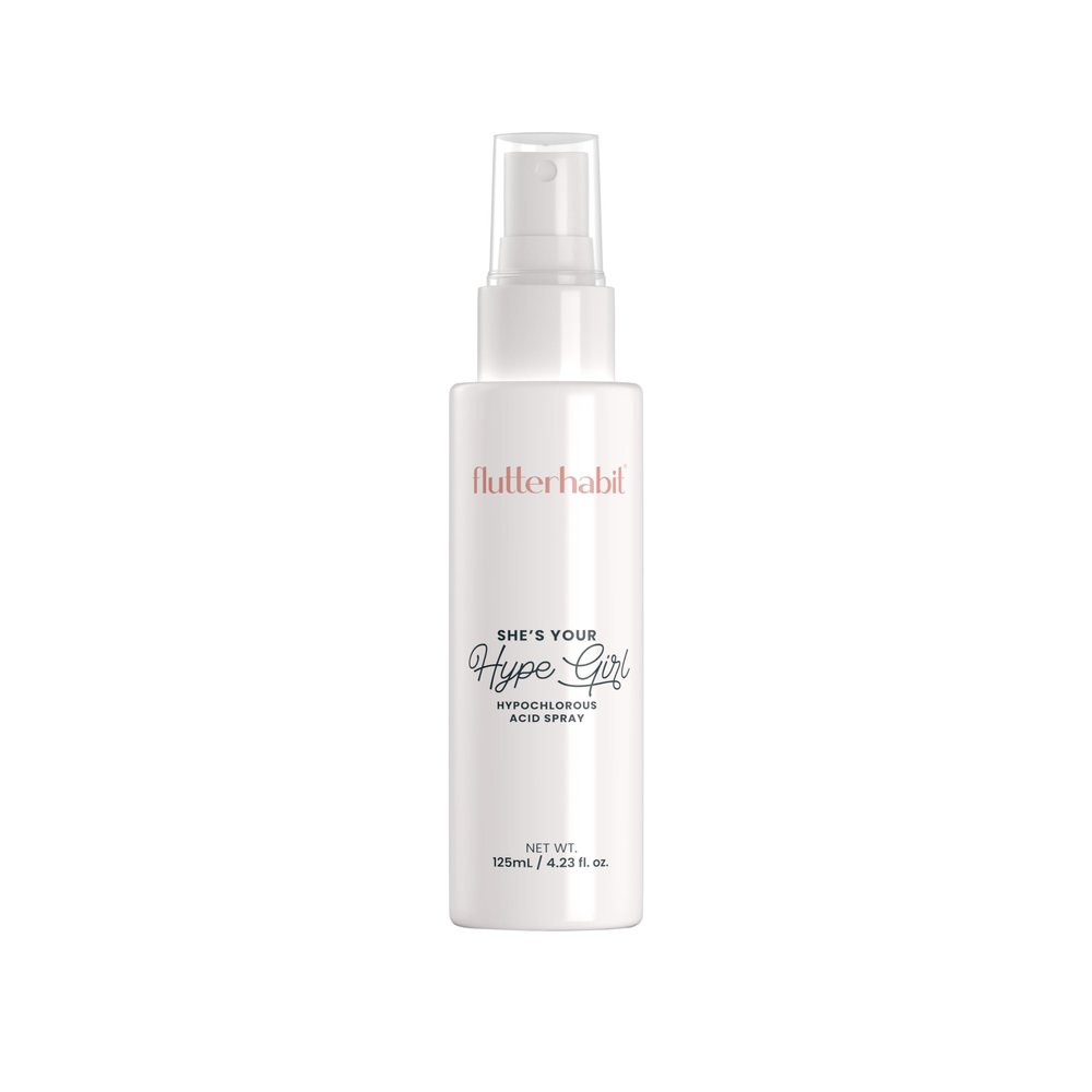 FlutterHabit Hypochlorous Acid Spray, Face Mist for Acne Prone Skin, HOCl Formula to Soothe Irritation, Refresh Complexion, Repair Damage, Balance Oil, Calm Redness, Restore Clarity (125mL)