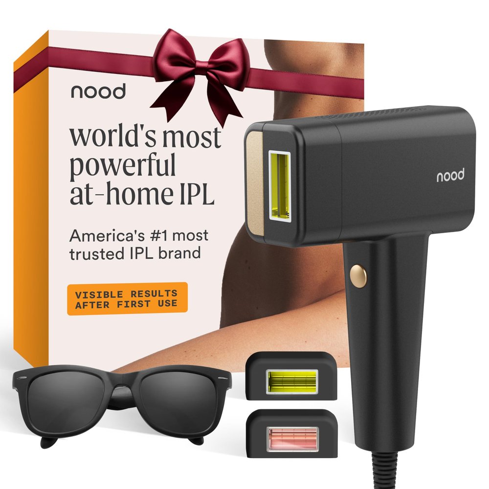 Nood NEW Flasher Pro  IPL Laser Hair Removal Device & Anti-Aging Red Light Therapy for Women & Men  Pain-free, Permanent, Visible Results After First Use & Works Everywhere Hair Grows  Matte Black