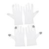 Beaupretty Cotton Sleeping Gloves 2 Pairs Touchscreen Moisturizing Cotton Gloves for Dry Hands Overnight Spa Hand Mask for Men and Women view 1