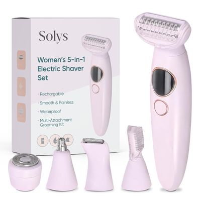 Solys SmoothShave 2.0 Ultimate Women's Razor for Sensitive Skin  Prevent Ingrown Hairs, Razor Bumps & Irritation  Smooth Shave, No Nicks or Cuts  Wet/Dry Use  Reusable