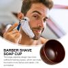 EXQUIMEUBLE Wooden Shaving Soap Bowl Handle for Men Sturdy Shaving Mug Cup Heat Insulation Soap Container for Traditional Kits view 2