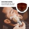 EXQUIMEUBLE Wooden Shaving Soap Bowl Handle for Men Sturdy Shaving Mug Cup Heat Insulation Soap Container for Traditional Kits view 4