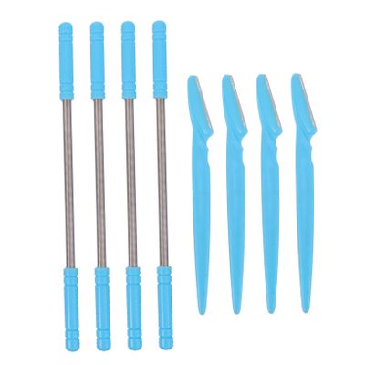 WOFASHPURET 4pcs Facial Hair Remover Spring Epilator Trimmer Eyebrow Shaver Kit for Women Men Face Body Trimmers Non-slip Handle Easy to Use