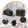2Pcs Mesh Makeup Bag Toiletry Bag with Handle Travel Bag Organizer Travel Essentials for Activities Picnic Vacation Gym, black view 3