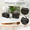 2Pcs Mesh Makeup Bag Toiletry Bag with Handle Travel Bag Organizer Travel Essentials for Activities Picnic Vacation Gym, black view 4