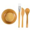 Beaupretty 4Pcs Bamboo Face Mask Mixing Tool Set Bowl Spatula Brush DIY Facial Mask Kit Suitable for Skin Types view 1
