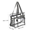 IWOWHERO Tote Bag Adjustable Strap Pvc Organizer for Toiletries Travel Essentials and Makeup Spacious and Stylish Crossbody Bag view 2
