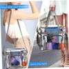 IWOWHERO Tote Bag Adjustable Strap Pvc Organizer for Toiletries Travel Essentials and Makeup Spacious and Stylish Crossbody Bag view 3