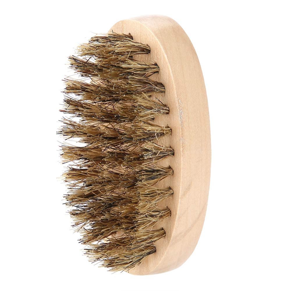 Beard Brush for Men, for Beard Shaping and Mustache Grooming Oval Men Soft Brush with TravelFriendly Size
