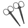 EXQUIMEUBLE Stainless Steel Round Tip Scissors 2pcs Small Hair Trimming Eyebrow Scissors for Men and Women Precision Nose Hair Cutting Tools view 1