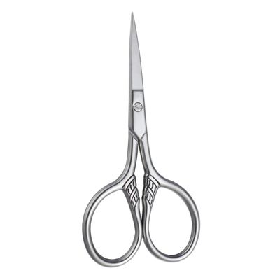 DECORNIJIA Stainless Steel Beard Trimming Shears for Men Precision Scissors for Facial Grooming Silver Finish for Styling and Trimming Beards No Hair Caught Blades