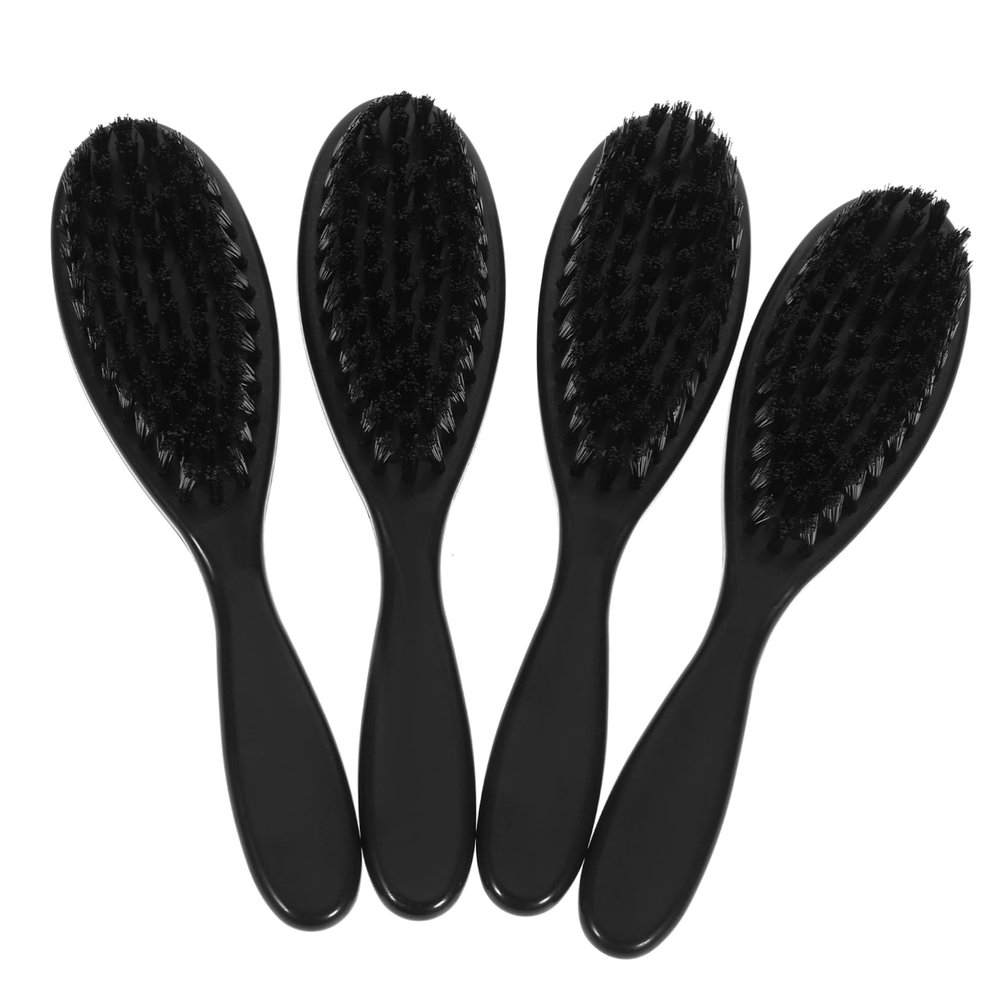 DEARMAMY 4Pcs Beard Care Brush for Men Durable Grooming Tool for Facial Hair Compact Barber Shop Accessory for Easy the Go Grooming
