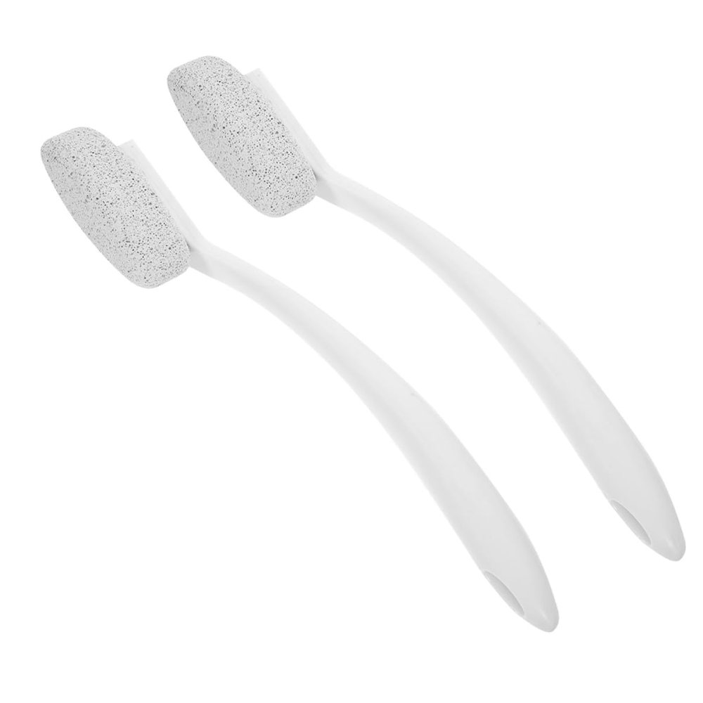 Baluue 2pcs Handle Pumice Foot File for Hard Skin Removal Manual Foot Care Tool for Gentle Exfoliation Pedicure Kit