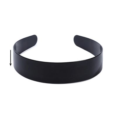 1 Piece Simple Women Headbands Fashion Head Band For Girls Solid Black Color Casual Hair Accessories Plastic Headbans(3.0CM)
