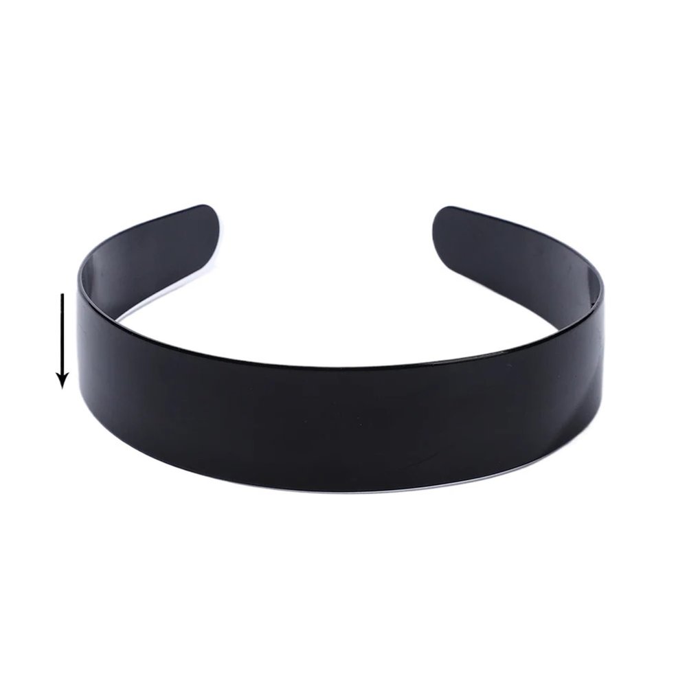 1 Piece Simple Women Headbands Fashion Head Band For Girls Solid Black Color Casual Hair Accessories Plastic Headbans(3.0CM)