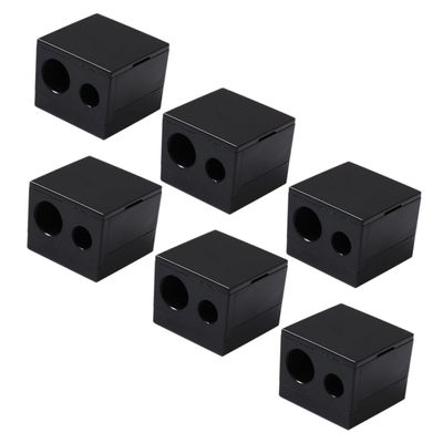 CALLARON 6pcs Dual Hole Brow Pencil Sharpener Set for Makeup Artists Portable Eyebrow Pencil Sharpener for Travel