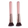 ARTSEWPLY Flat Foundation Brush Set 2pcs Pink Handle Rose Gold Cosmetics Brush for Liquid Makeup Blending for Women for Foundation and Cream Application view 1