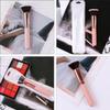 ARTSEWPLY Flat Foundation Brush Set 2pcs Pink Handle Rose Gold Cosmetics Brush for Liquid Makeup Blending for Women for Foundation and Cream Application view 3