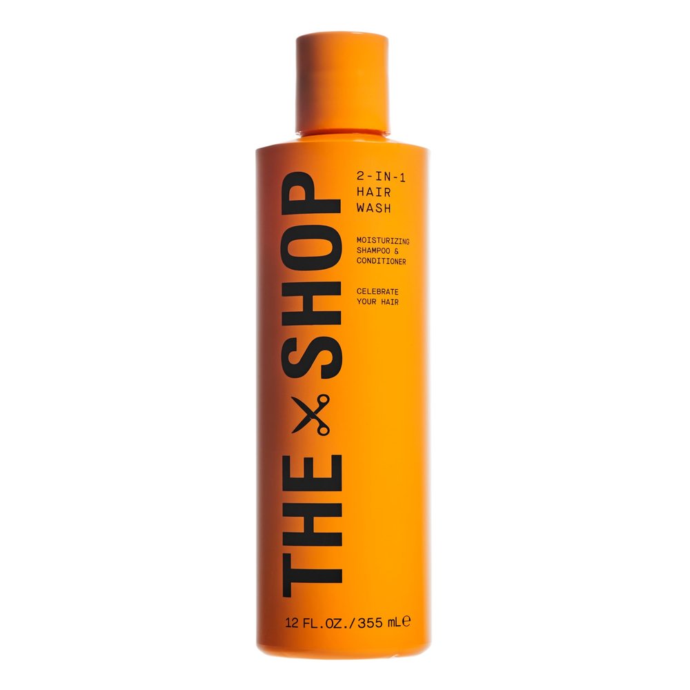 The Shop by LeBron James Men's 2-in-1 Moisturizing Hair Wash, Shampoo & Conditioner with Coconut-Derived Cleansers, Hydrates Hair & Scalp, Smoothes & Shines, Refreshing Eucalyptus Scent, 12 Fl Oz