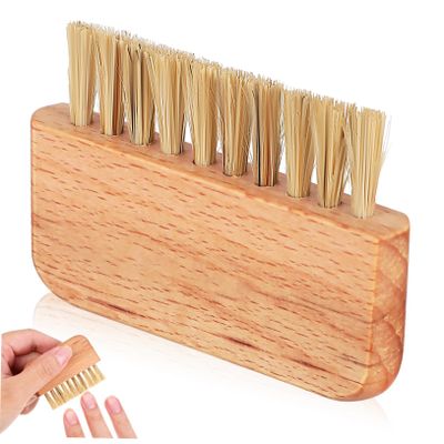 HAKIDZEL Wooden Nail Brush Dense Bristles for Fingernail and Toenail Cleaning Hair Bristle Scrub Tool for Home Pedicure and Manicure Care