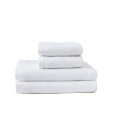 Coyuchi Classic Organic Cotton Terry Bath Towels, Minimalist 4-Piece Towel Set, Alpine White, Quick-Dry, Highly Absorbent, Soft, Lightweight, 100% GOTS Certified, 2 Hand Towel, and 2 Bath Towel