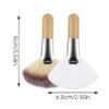 2Pcs Fluffy Facial Fan Brush, Short Handle Facial Brushes, Esthetician Facial Applicator Face Makeup Tools, Soft Bristle Highlighter Brush Face Makeup Tools for Powder Blush Body Powder view 2