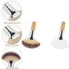 2Pcs Fluffy Facial Fan Brush, Short Handle Facial Brushes, Esthetician Facial Applicator Face Makeup Tools, Soft Bristle Highlighter Brush Face Makeup Tools for Powder Blush Body Powder view 3