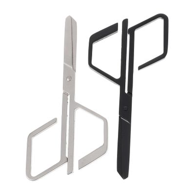 PartyKindom 2sets 2pcs Nose Hair Scissors Stainless Steel Trimming Tools for Men Women Precision Trimmers for Eyebrows Mustaches Nose Hair Lightweight Easy Control 2pcs*2