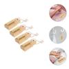 Baluue 4pcs Bamboo Sisal Fingernail Brush Nail Scrub Brush for Cleaning Exfoliating view 4