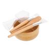 Ipetboom 5pcs Bowl Spatula Spoon Brush Set for Facial Mask Mixing Home Beauty Care Kit Bamboo view 1