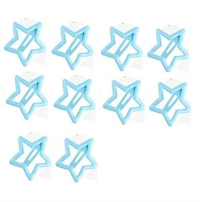 20-Piece Metal Snap Hair Clips for Girls, Toddlers, and Kids - Perfect for Fine Hair, Thick Hair, and More - Featuring Fun Star Designs (blue)