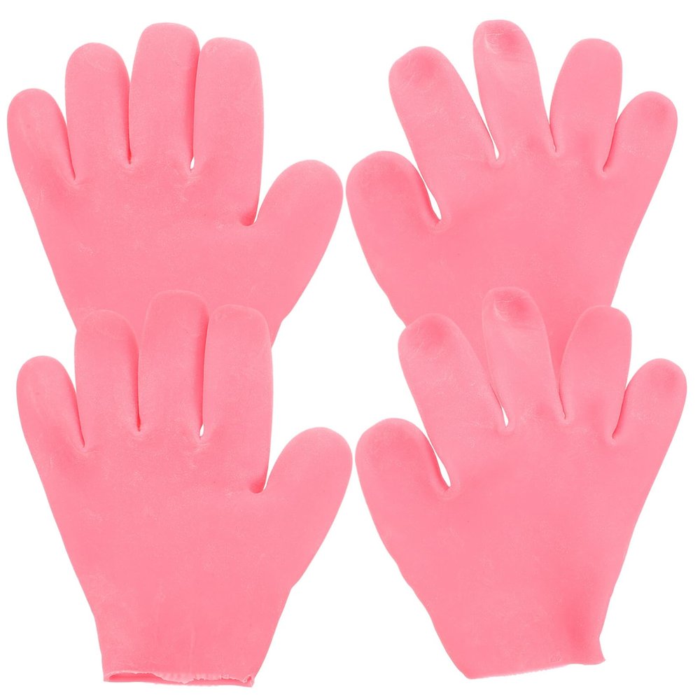 Baluue 2pairs Moisturizing Gloves Overnight Silicone Lotion Gloves for Women Dry Hand Care Alternative Winter