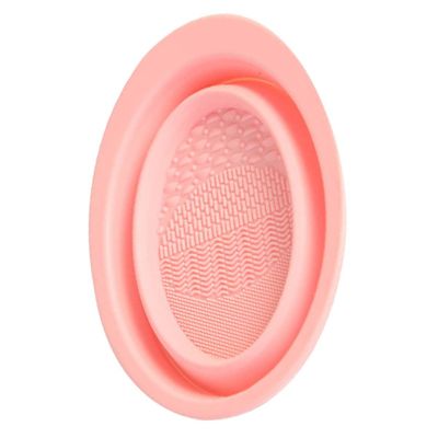 DECOMELODY Silicone Makeup Brush Cleaning Bowl Scrubber Tool Foldable Washing Device for Easy Makeup Brush Maintenance and Reusable