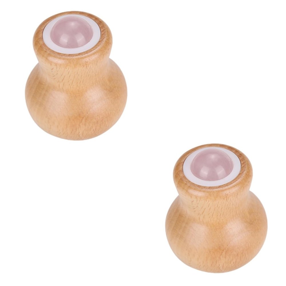 Baluue 2pcs Jade Roller Facial Massage Tool for Puffiness Relief and Skin Tightening Reusable Face Care Instrument for Home Use Crafted from and Jade for Relaxation
