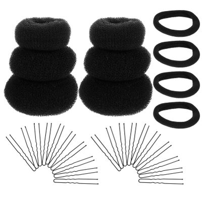 DECORNIJIA Hair Bun Maker Set 30pcs Doughnut Hair Styling Tools Shaped Hairpins for Women Girls