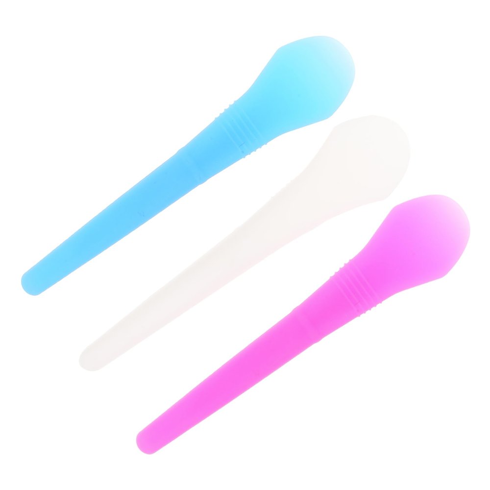 ARTSEWPLY 3pcs Skin-friendly Silicone Facial Mask Brush Applicator Tool for Lotion Mud Mask