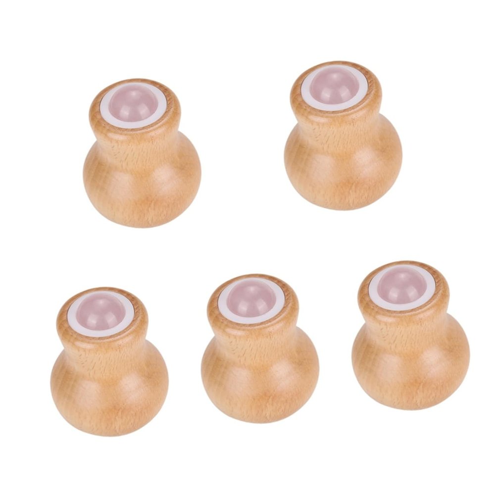 Baluue 5pcs Jade Face Roller Massage Tool Handle for Eye and Facial Relaxation Compact and Lightweight Design for Home Travel Use