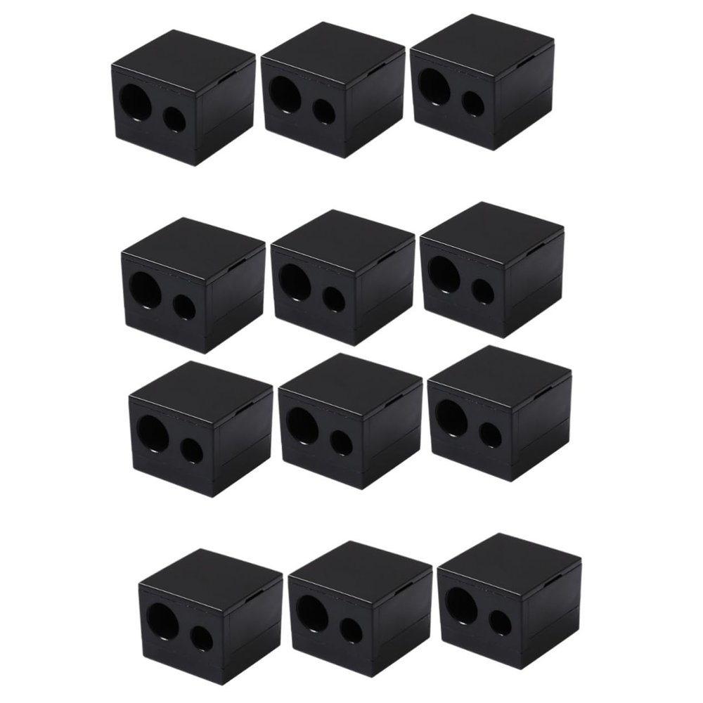 CALLARON 12pcs Dual Pencil Sharpener for Eyeliner and Eyebrow Makeup and Efficient Cosmetic Tool for School Use