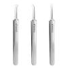 3Pcs Silver Professional Blackhead Tweezers Set,Acne Removal Kit with Precision Pimple Popper Tool and Storage Box,Facial Comedone Extractor, Skin Care Tools for Blackhead Removal view 1