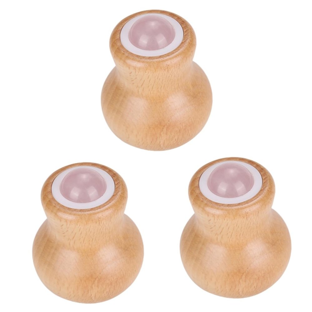 Baluue 3pcs Jade Massage Roller for Reusable Skin Care Tool for Relaxation and for Hand Leg and Neck Muscle Soothing Natural