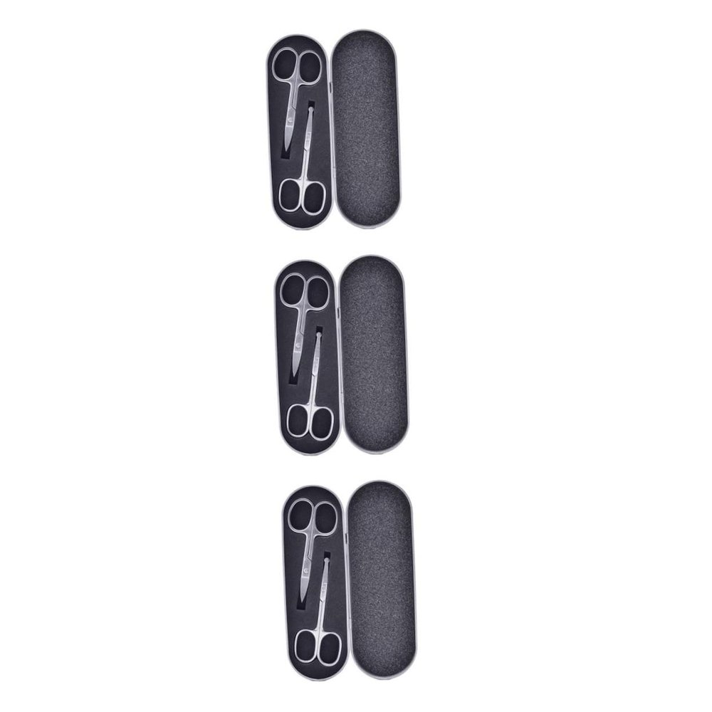 SHERCHPRY 6pcs Eyebrow Scissors Stainless Steel Makeup Nose Hair Trimmers Safe Tip Design for Precise Grooming for Eyebrow Shaping and Nose Hair Removal