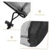Healeved Large Capacity Mesh Beach Bag Transparent Travel Toiletry Organizer for Easy Access Versatile Cosmetic Swim Bag for Outdoor Activities Stylish Drawstring Design view 3