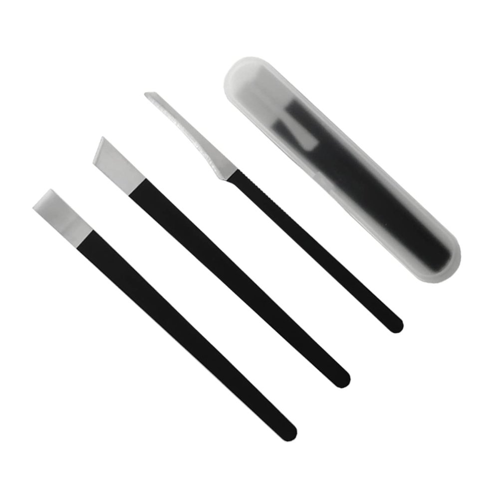 Baluue 4Pcs Pedicure Tool Set Black Nail Nippers and Cutters for Foot Care Professional Household Nail Trimming Kit for Effective Care and Ingrown Treatment