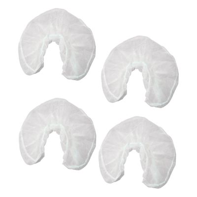 ABOOFAN 50pcs Non-Woven U-Shaped Pillowcase Cushion Travel Pillowcase Bulk Bolster Headrest Covers Massage Bed Pillow Cover Neck Pillow Cover Headrest Pillowcase Table Headrest Cover White