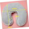 ABOOFAN 50pcs Non-Woven U-Shaped Pillowcase Cushion Travel Pillowcase Bulk Bolster Headrest Covers Massage Bed Pillow Cover Neck Pillow Cover Headrest Pillowcase Table Headrest Cover White view 2