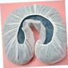 ABOOFAN 50pcs Non-Woven U-Shaped Pillowcase Cushion Travel Pillowcase Bulk Bolster Headrest Covers Massage Bed Pillow Cover Neck Pillow Cover Headrest Pillowcase Table Headrest Cover White view 4