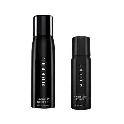 Morphe Continuous Setting Spray for Makeup with a Radiant Finish (2.8 Fl oz) + Morphe Mini Continuous Setting Spray (1.3 oz)