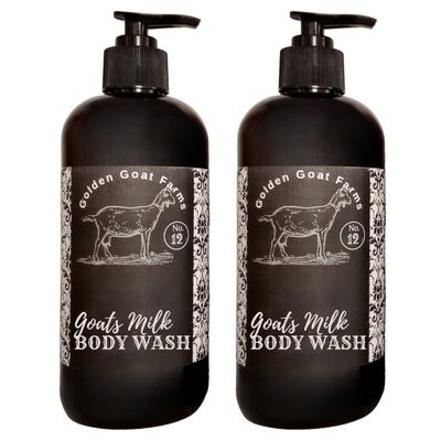 Golden Goat Farms Christmas Pine & Apple Scented Body Wash with Goat Milk, 16 Oz (2 Pack)