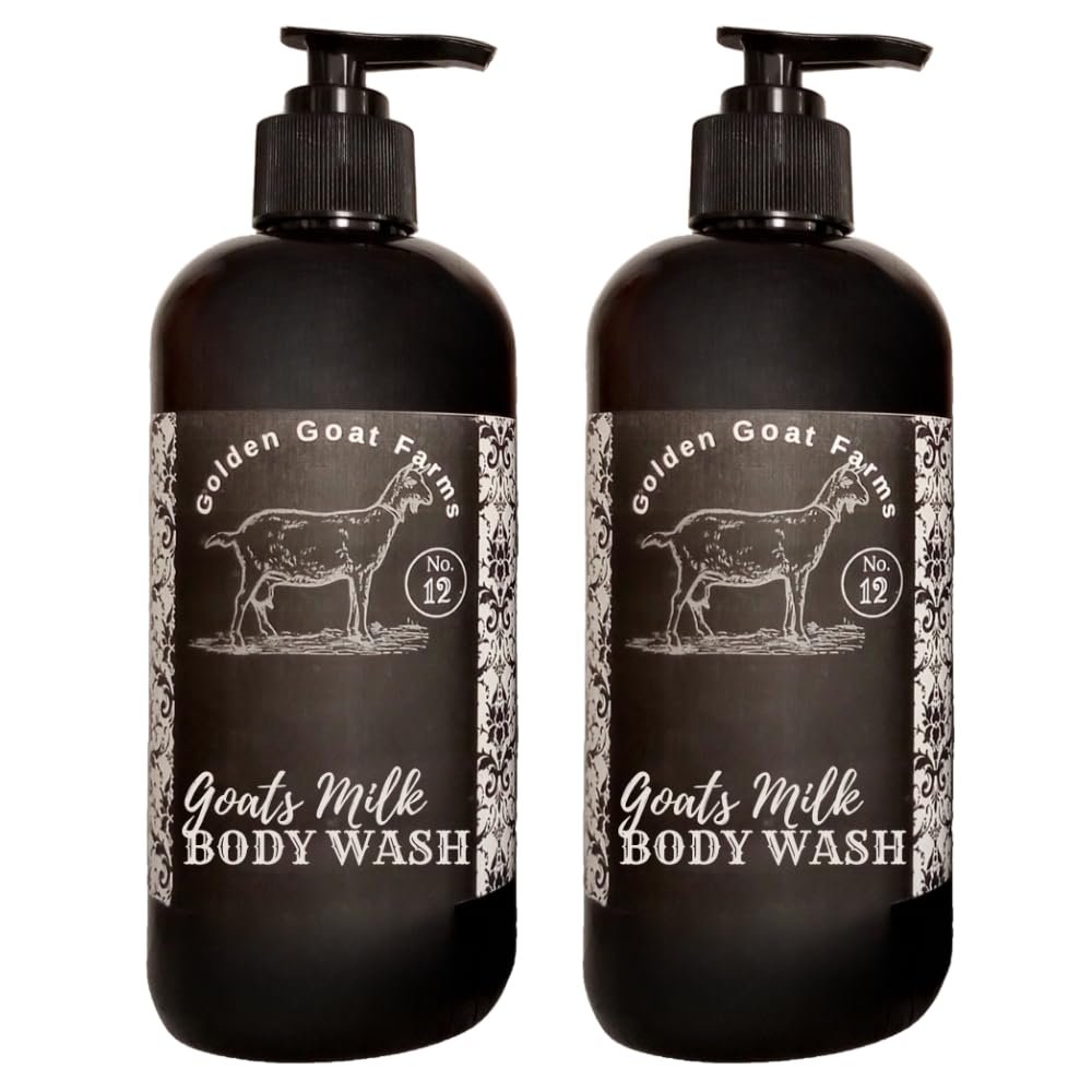 Golden Goat Farms Christmas Pine & Apple Scented Body Wash with Goat Milk, 16 Oz (2 Pack)