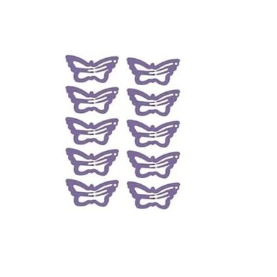 10-Pack Butterfly Hair Clips Non-Slip Snap Barrettes for Girls, Women, Toddlers - 1.2 Inch (purple A)